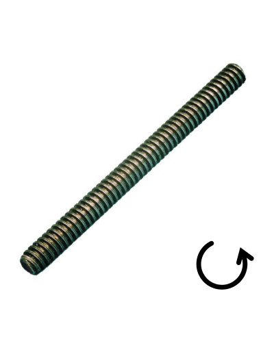 Perno roscado TR16X4 1 metro trapezoidal esquerda Aço bruto