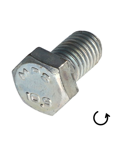 Parafuso de metais cabeça hexagonal passo de rosca esquerda M6X10 classe 10.9 aço geométrico