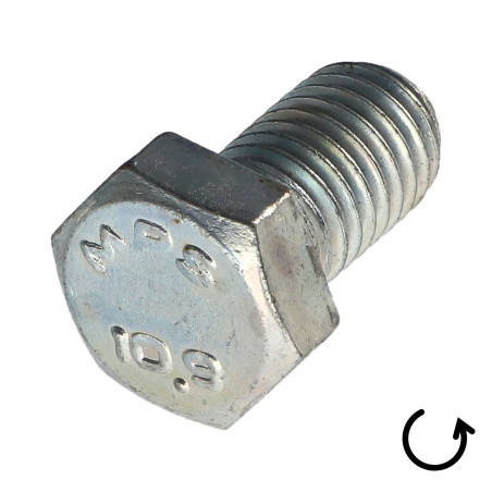 Parafuso de metais cabeça hexagonal passo de rosca esquerda M6X10 classe 10.9 aço geométrico