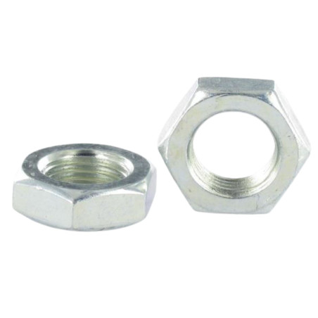 Porca hexagonal baixa hm/contraporca M16 passo de rosca de 200 passo de rosca esquerda Aço zinco branco