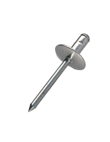 Blindklinknagels Aluminium Staalstaaf 4,8X17 cabeça larga Multi-serrilha