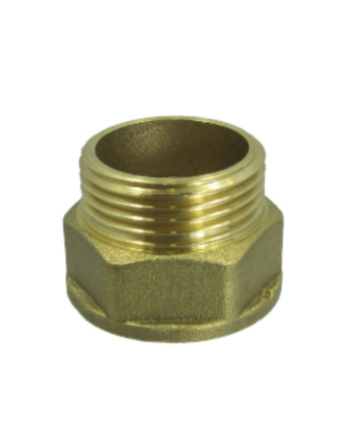 Mamilo hexagonal Figura 529 macho fêmea 26x34 (1") Bronze