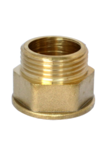 Niple hexagonal Figura 529 para junta plana macho fêmea reforçado 50x60 (2") Bronze