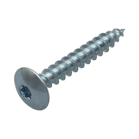 PARAFUSO dobradiça 7X50 rosca parcial TORX T30 Aço zinco branco