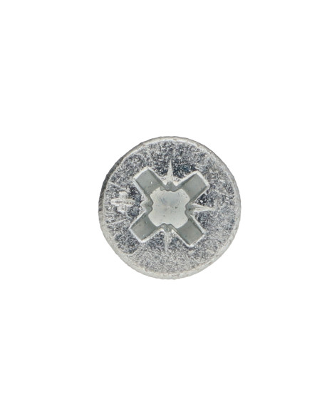 Parafuso de madeira aglomerado VBA3 cabeça fresada Pozi 6X60 rosca parcial Aço zinco branco