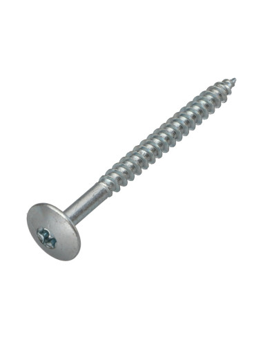 PARAFUSO dobradiça 6X80 rosca parcial TORX T30 Aço zinco branco