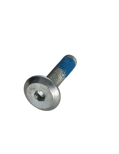 Parafuso de metais liso chave de 4 M6X25 Aço zinco branco + Freio roscado