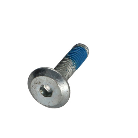 Parafuso de metais liso chave de 4 M6X25 Aço zinco branco + Freio roscado