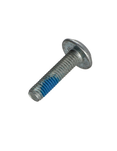 Parafuso de metais liso chave de 4 M6X25 Aço zinco branco + Freio roscado
