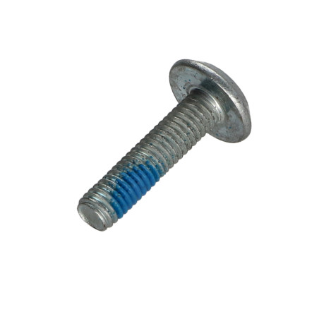 Parafuso de metais liso chave de 4 M6X25 Aço zinco branco + Freio roscado