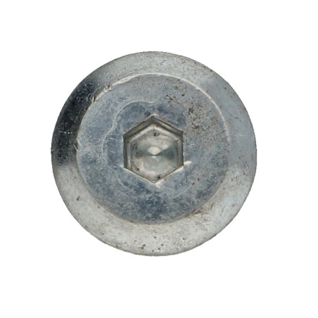 Parafuso de metais liso chave de 4 M6X25 Aço zinco branco + Freio roscado