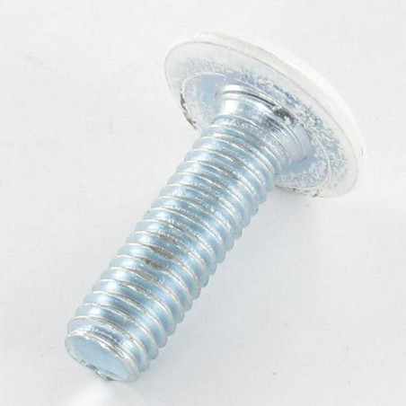 Parafuso de metais liso chave de 4 M6X20 Aço zinco branco cabeça RAL9010 branco puro