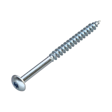 Parafuso DORMINDO 7X90 roscado sobre 60 TORX T30 Aço zinco branco diâmetro da cabeça 15