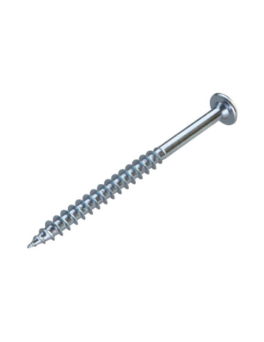 Parafuso DORMINDO 7X90 roscado sobre 60 TORX T30 Aço zinco branco diâmetro da cabeça 15