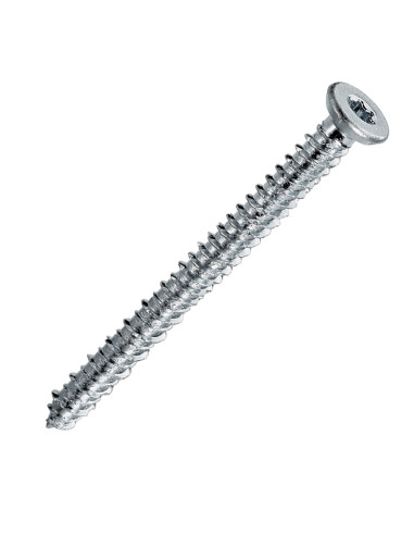 Parafuso Betão cabeça fresada reduzida 7,5 x 142 TORX T30 Aço zinco branco