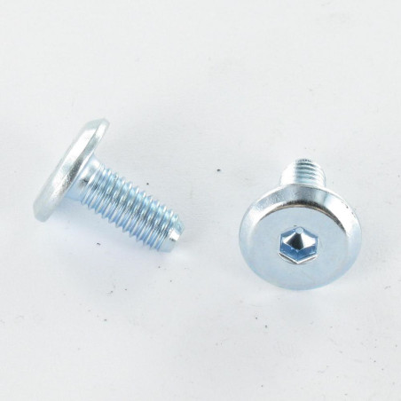 Parafuso de metais liso chave de 4 M6X16 Aço zinco branco