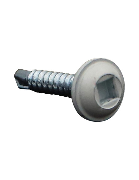PARAFUSO FURAR cabeça redonda larga Parafuso com Cabeça com Fenda quadrada 2 3,5 x 20 Aço zinco branco RAL9010