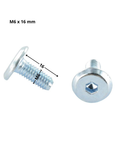 Parafuso de metais liso chave de 4 M6X16 Aço zinco branco