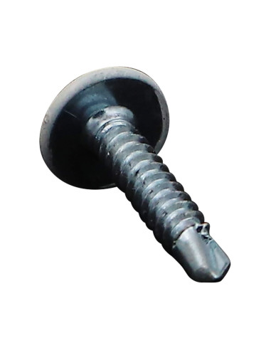PARAFUSO FURAR cabeça redonda larga Parafuso com Cabeça com Fenda quadrada 2 3,5 x 20 Aço zinco branco RAL9010