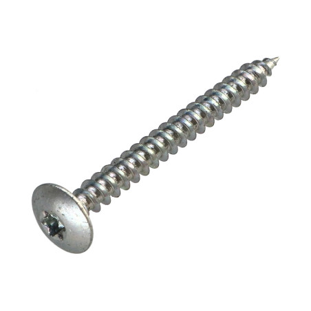 PARAFUSO dobradiça 6X60 rosca parcial TORX T30 diâmetro da cabeça 14 Aço zinco branco 96 horas de exposiÃ§Ã£o