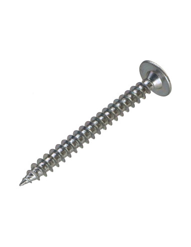 PARAFUSO dobradiça 6X60 rosca parcial TORX T30 diâmetro da cabeça 14 Aço zinco branco 96 horas de exposiÃ§Ã£o