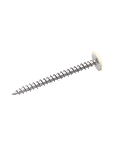 PARAFUSO dobradiça 4,5X50 rosca total TORX T20 Aço zinco branco LAQ RAL9010 branco puro