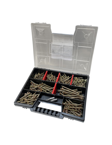 Sortido 280 Parafuso de madeira aglomerado cabeça fresada TORX cut ponto antifenda tipo 17 Dicromato