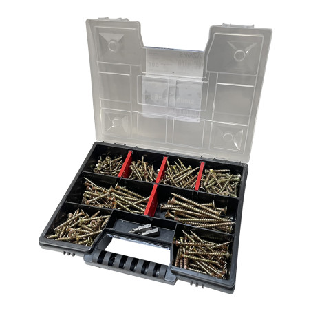 Sortido 280 Parafuso de madeira aglomerado cabeça fresada TORX cut ponto antifenda tipo 17 Dicromato