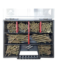 Sortido 280 Parafuso de madeira aglomerado cabeça fresada TORX cut ponto antifenda tipo 17 Dicromato 2