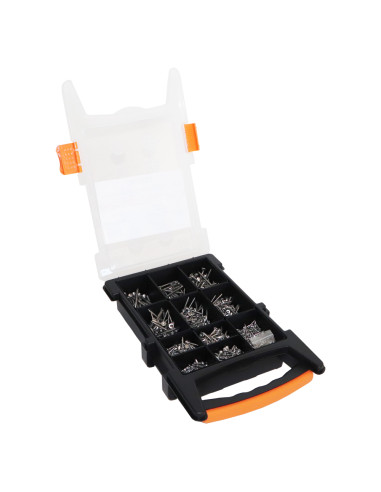 Sortido 1200 Parafusos de madeira e aglomerado TEKOR cabeça fresada dentado TORX Aço inoxidável A2
