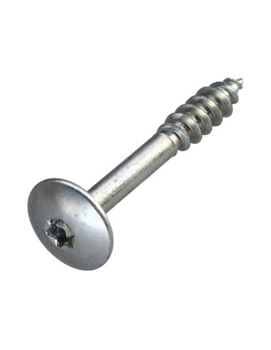 PARAFUSO dobradiça 7X50 roscado sobre 23 TORX T30 Aço zinco branco 200 Horas de nevoeiro salino sem corrosão