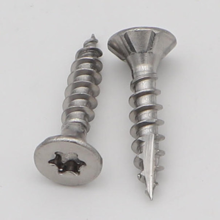 Sortido 1200 Parafusos de madeira e aglomerado TEKOR cabeça fresada dentado TORX Aço inoxidável A2