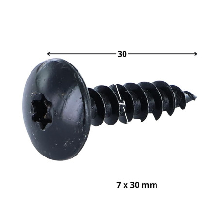 Parafusos de madeira e aglomerado TEKOR PARAFUSO dobradiça 7X30 roscado sobre 30 TORX T30 Aço zinco preto cut ponto