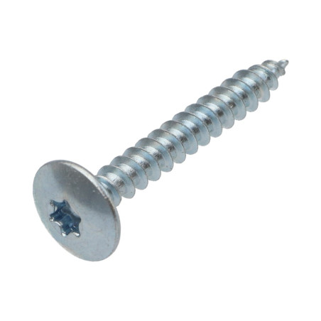 PARAFUSO dobradiça 6X60 rosca parcial TORX T30 Aço zinco branco
