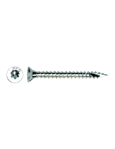 Sortido 1700 Parafuso de madeira aglomerado cabeça fresada TORX cut ponto antifenda tipo 17 Aço zinco branco 2