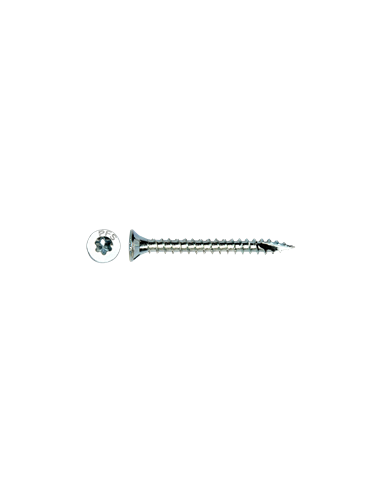 Sortido 1700 Parafuso de madeira aglomerado cabeça fresada TORX cut ponto antifenda tipo 17 Aço zinco branco