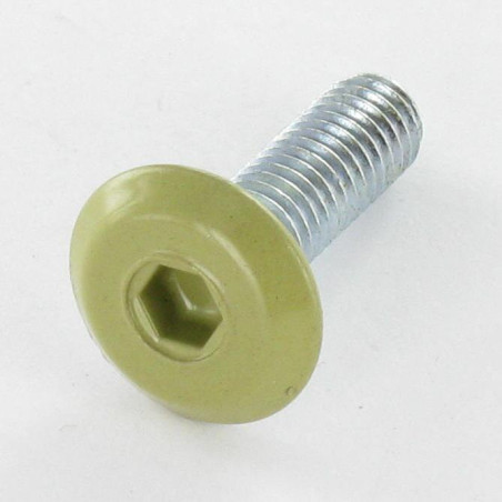 Parafuso de metais liso chave de 4 M6X20 Aço zinco branco cabeça RAL1020