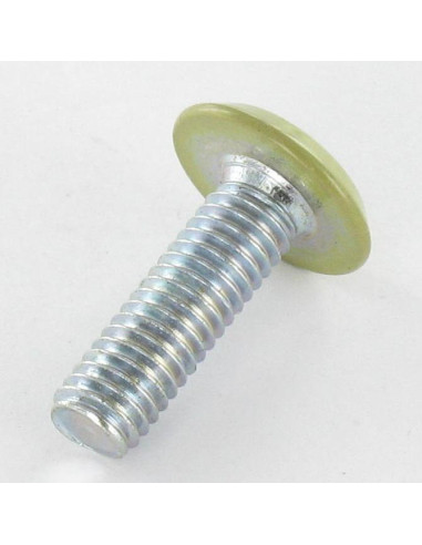 Parafuso de metais liso chave de 4 M6X20 Aço zinco branco cabeça RAL1020