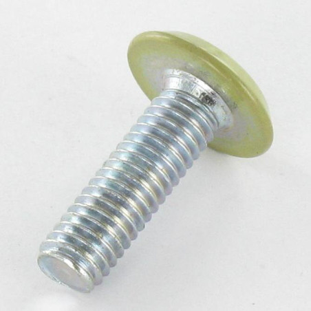 Parafuso de metais liso chave de 4 M6X20 Aço zinco branco cabeça RAL1020