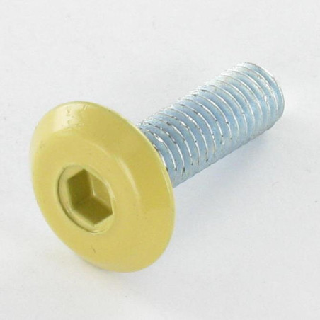 Parafuso de metais liso chave de 4 M6X20 Aço zinco branco cabeça RAL1002