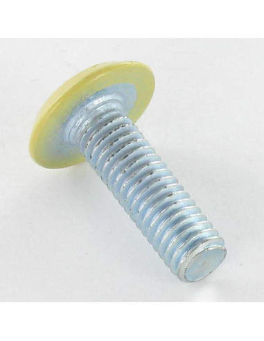 Parafuso de metais liso chave de 4 M6X20 Aço zinco branco cabeça RAL1002