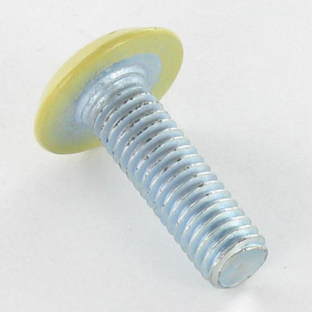 Parafuso de metais liso chave de 4 M6X20 Aço zinco branco cabeça RAL1002