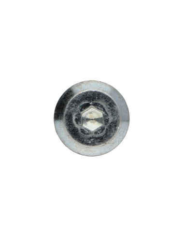 Parafuso de metais liso chave de 4 M6X60 Freio roscado Aço zinco branco