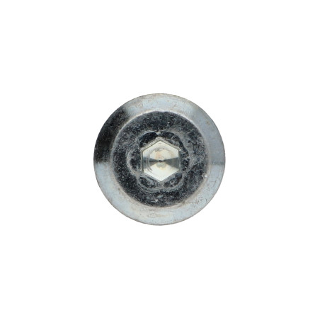 Parafuso de metais liso chave de 4 M6X60 Freio roscado Aço zinco branco