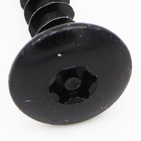 PARAFUSO dobradiça Seguro 6X30 roscado sobre 30 T30+TET cut ponto antifenda tipo 17 Aço zinco preto