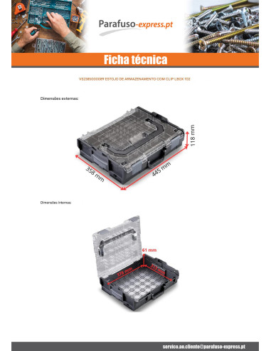 CASO ARMAZENAR CLIPSABLE LBOX 102 - Parafuso Express