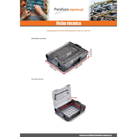 CASO ARMAZENAR CLIPSABLE LBOX 102 - Parafuso Express