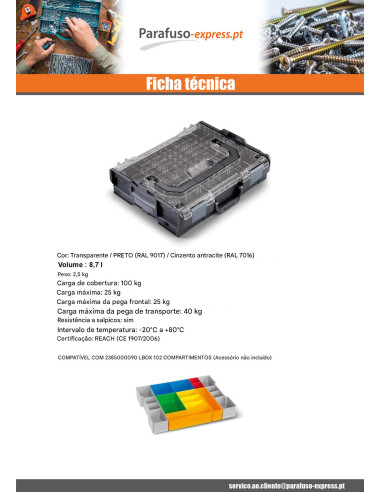 CASO ARMAZENAR CLIPSABLE LBOX 102 - Parafuso Express