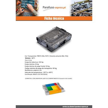 CASO ARMAZENAR CLIPSABLE LBOX 102 - Parafuso Express