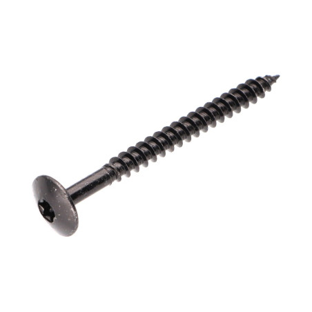 PARAFUSO dobradiça 6X70 rosca parcial TORX T30 Aço zinco preto